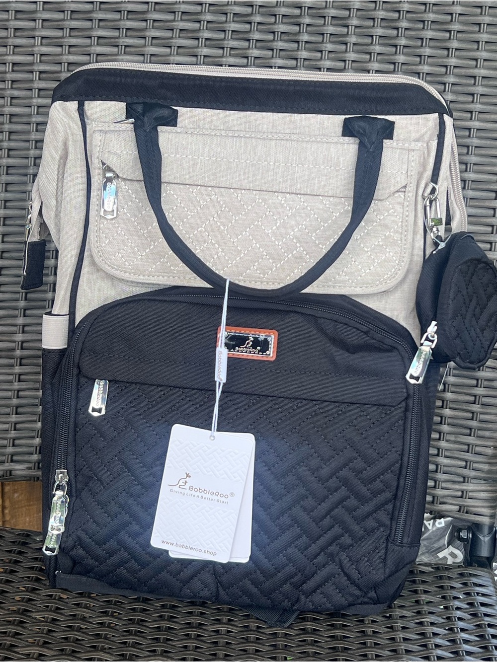 BabbleRoo diaper bag backpack- new with tags!